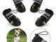 Hcpet Cani Scarpe, 4PCS Impermeabili Scarpe Antiscivolo per Cani con Resistente all'Usura,...