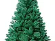 MTOML Albero di Natale 180cm 700 Rami PVC Supporto in Metallo Abete Artificiale Decorazion...