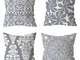 Cuscino copertura, 45 x 45 cm grigio coperture per arredamento design,Copertura del Fodere...
