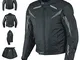 A-Pro, giacca da motociclista CE con Protezioni, termica, Nero, S