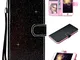 Compatibile con iPhone 7 Plus Custodia Protettiva a Libro Nero, Bling Glitter Portafoglio...