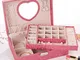 YWSZY Cofanetto Portagioielli Storage Box Box Cosmetici monili di Cuoio PU Box Doppio Stra...