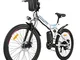 Bicicletta Elettrica Pieghevole, Bici al Lavoro, E-Bike -Fold 20”/26”, Adulto, 250W Batter...