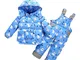 LSERVER-unisex tuta da sci per bambino piumino bambino invernale giacca bambina snowsuit s...