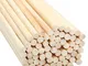 Belle Vous Set da 100 Bastoncini Legno per Modellismo Bamboo Rotondi Naturali - 30 cm - Ba...