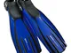 Mares avanti Quattro Plus Open Heel Bungee Strap Fin, Blu, X-Large by