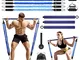 Hommie Pilates Bar, Barra con Elastici Fitness 20/40/60lbs, Kit Allenamento Casa, Barra Sm...