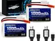 URGENEX 2S Batteria Lipo 7,4 V 1100 mAh 35 C ricaricabile con Deans T Plug con 1/16 Scale...