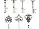 XONOR Portachiavi apribottiglie - Assortiti Vintage Skeleton Keys, Matrimonio, Feste (70 P...