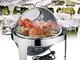 Scaldavivande per Feste a Buffet, Chafing Dish Contenitore Termico Rotondo per Mantiene il...