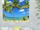 Boho tappezzeria Palm Tree Blue Sky spiaggia Home Decor Mandala Arazzo da parete per soggi...