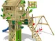 WICKEY Parco giochi in legno Smart Treetop Giochi da giardino con altalena e scivolo, Case...