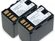 2x subtel® Batteria BN-VF808 BN-VF815 BN-VF823 compatibile con JVC GY-HM100 GS-TD1 GZ-MG12...