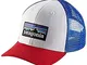 Patagonia Trucker, Cappello con Visiera Unisex Bambini, P-6 Logo: White, all