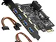 SupaGeek PCI-E a Tipo C (1), Tipo A (4) USB 3.0 5-Port PCI Express Expansion Card, in Grad...