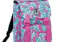 Zaino Square Invicta Pansy, 28 Lt, Rosa, Estensibile, Scuola elementare e medie