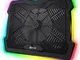 KLIM Ultimate + Base di raffreddamento RGB per PC portatili da 11" a 17" + Supporto di raf...