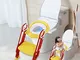 Sedile WC scaletta Riduttore WC per Bambini vasca da bagno,Toilette Trainer Step Up con Cu...