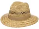 Lipodo Traveller Cappello di Paglia da Uomo - Cappello in 100% Paglia - Cappello da Sole i...