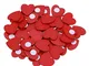 Demiawaking 100pcs Mini Adesivo Cuore Rosso in Legno DIY Accessori per Scrapbooking Decora...