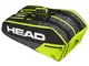 HEAD Core 9R Supercombi, Borsa per Racchetta Unisex Adulto, Black/Neon Yellow