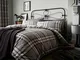 Catherine Lansfield Kelso Cotton Rich 3 pieces, King Duvet Set Charcoal