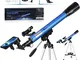 TELMU Telescopio Astronomico F60050M/5 con 2 Oculari (H12,5mm e H 20mm) e Mirino a Punto R...