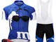 Moxilyn Abbigliamento Ciclismo Uomo Completo Maglia Ciclismo +20D Gel Bib Pantaloncini Mtb...