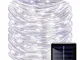 KINGCOO 100 lampade a strisce LED a energia solare, impermeabili, con filo di rame lungo 1...