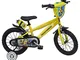 Transformer - Bicicletta per Bambino, Colore Giallo, Misura 14"