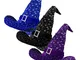 WIDMANN Cappello Strega/Mago Glitter Invelluto Assortito In 3 Colori 671 per Adulti, Multi...