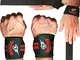 Combo Lifting Straps + Wrist Wraps Polsi Cinghie Fasce per Stacchi Palestra Fitness Polsin...