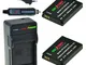 ChiliPower Samsung SLB-10A, SBL-10A Kit: 2x Batteria (1050mAh) + Caricabatteria per Samsun...