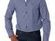 Armani Exchange Power Shirt, Blue/White S .Check, XL Uomo