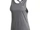 adidas Club Tie Tank, Canottiera Sportiva Donna, Dark Grey Heather/Matte Silver, XL