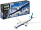 Revell- Boeing 777-300ER Aeromodello in Kit da Costruire, Colore Bianco/Blu, 04945