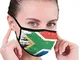Una Bandiera Del Sudafrica Con Una Bocca Mezza Faccia In Tessuto Texture Grunge