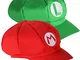TRIXES Confezione da 2 cappellini per personaggi da gioco Cappellini a tema videogioco ros...