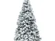 STI Albero di Natale Abete Innevato Alaska h 150cm 894 Rami Effetto Realistico