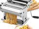 Macchina Per Pasta Manuale, 7 Macchine Per Pasta Regolabile in Acciaio Inossidabile con Ta...