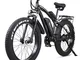 Bicicletta elettrica 1000W mountain bike pneumatico grasso neve ebike bici elettrica per u...