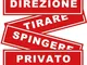 Cartello Segnaletico - Segnaletica Adesiva Toilette sfondo Rosso 4x15 cm