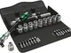 Wera, 8100 SC 6 Kit con cricchetto Zyklop Speed, attaco da 1/2", metrico, 28 pezzi