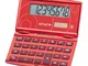 Genie 200 - Calcolatrice tascabile richiudibile con display 8 cifre, design elegante, ross...