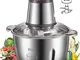 Tritatutto da Cucina Elettrico, Aicook Tritatutto Elettrico con 2.5 L Ciotola in Acciaio I...