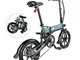 INOVIX-Bicicletta elettrica per Adulti Fiido D2s, Sei velocità, Motore da 250 W, 16 Pollic...