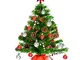 Albero di Natale da Tavolo, Mini Albero di Natale Artificiale con Puntale e 48 Pezzi Ornam...