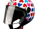 BH 710 Special Casco Demi Jet, Multicolore (Cuori), 55/56 (S)