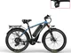 LANKELEISI T8 48V 400W Potente Bici elettrica Mountain Bike, Adotta Forcella Ammortizzata,...