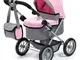 Bayer Design 1300800 - Passeggino per Bambole Trendy, Colore: Grigio/Rosa, 46 cm